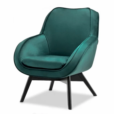 Čalouněné křeslo FLAVIO - zelené / černé