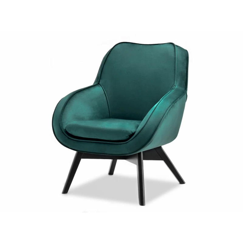 Čalouněné křeslo FLAVIO - zelené / černé