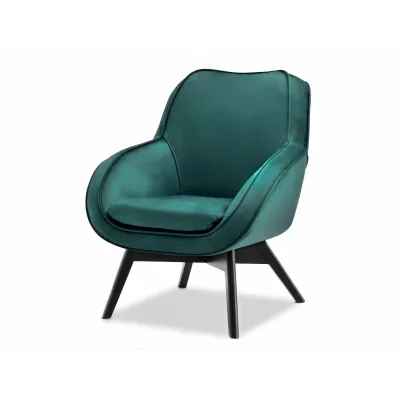 Čalouněné křeslo FLAVIO - zelené / černé