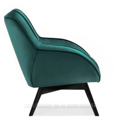 Čalouněné křeslo FLAVIO - zelené / černé