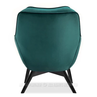 Čalouněné křeslo FLAVIO - zelené / černé