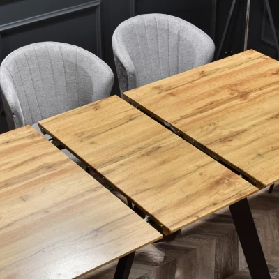 Rozkládací jídelní stůl 160(200)x90 NOSLEN - dub / černý