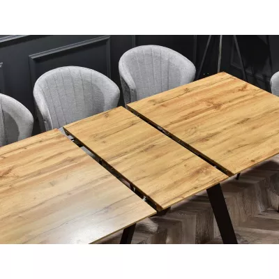 Rozkládací jídelní stůl 160(200)x90 NOSLEN - dub / černý