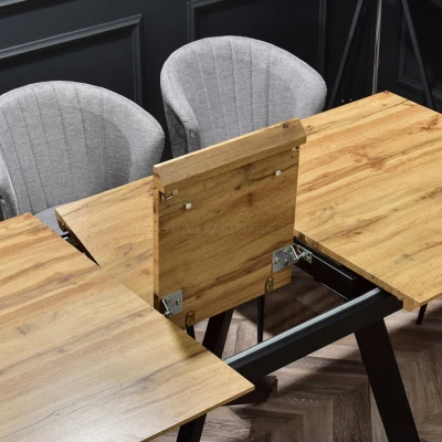 Rozkládací jídelní stůl 160(200)x90 NOSLEN - dub / černý