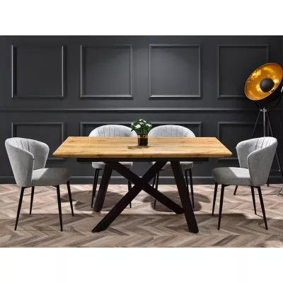 Rozkládací jídelní stůl 160(200)x90 NOSLEN - dub / černý