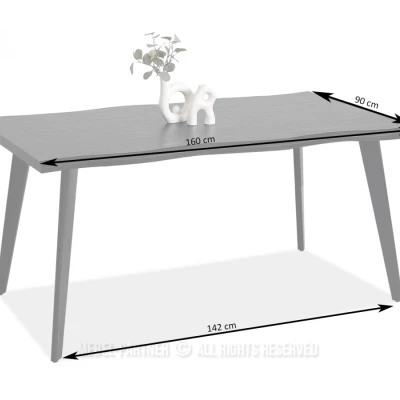 Jídelní stůl 160x90 VISAR - dub / černý