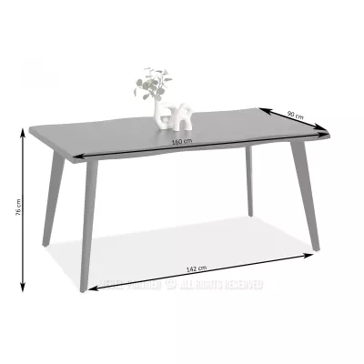 Jídelní stůl 160x90 VISAR - dub / černý
