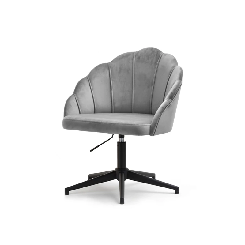 Otočné křeslo KARLO - šedé / černé