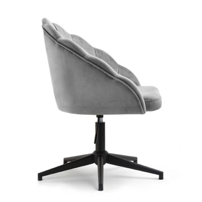 Otočné křeslo KARLO - šedé / černé