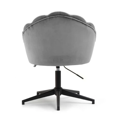 Otočné křeslo KARLO - šedé / černé