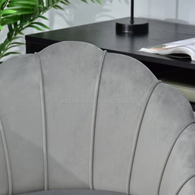 Otočné křeslo KARLO - šedé / černé