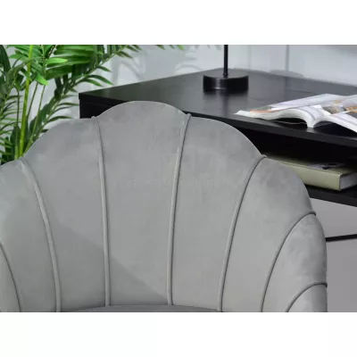 Otočné křeslo KARLO - šedé / černé