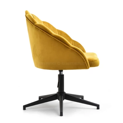 Otočné křeslo KARLO - medové / černé