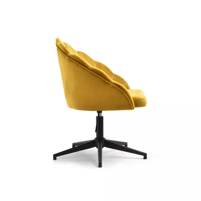 Otočné křeslo KARLO - medové / černé