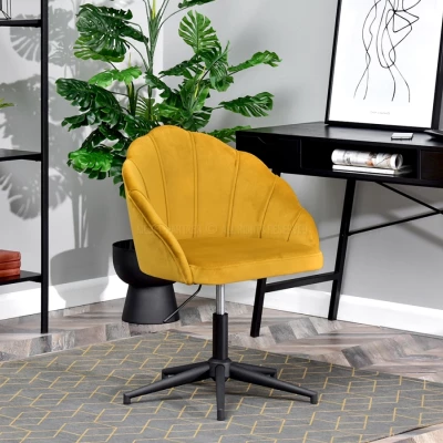 Otočné křeslo KARLO - medové / černé