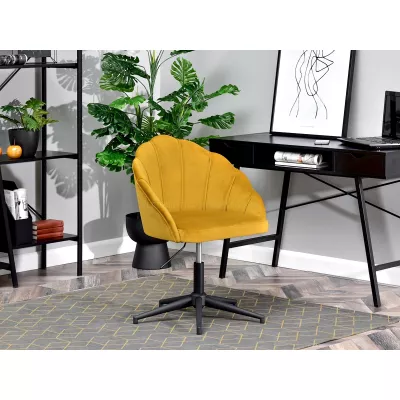 Otočné křeslo KARLO - medové / černé