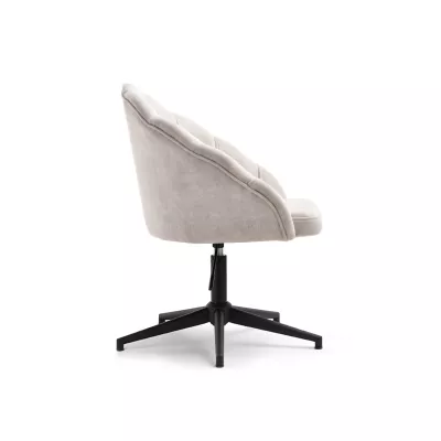 Otočné křeslo KARLO - pískové / černé