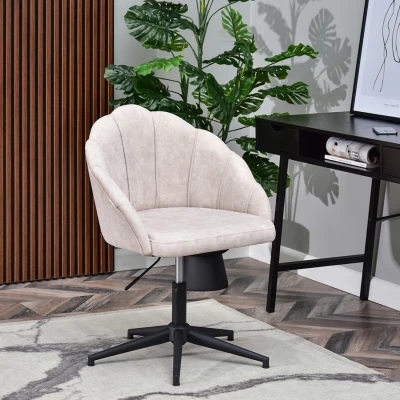 Otočné křeslo KARLO - pískové / černé