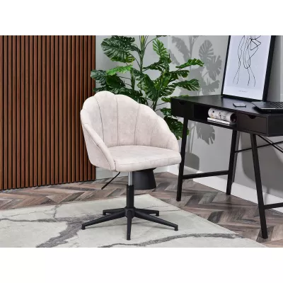 Otočné křeslo KARLO - pískové / černé