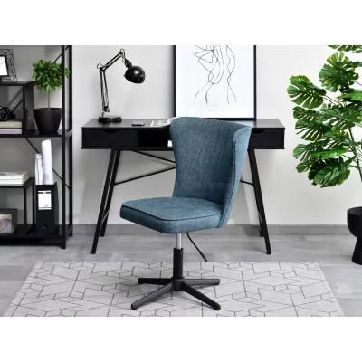 Otočné křeslo ADERITO - modré / černé