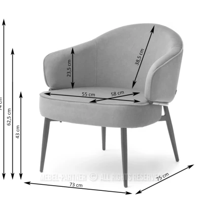 Čalouněné křeslo BARIS - zelené / černé