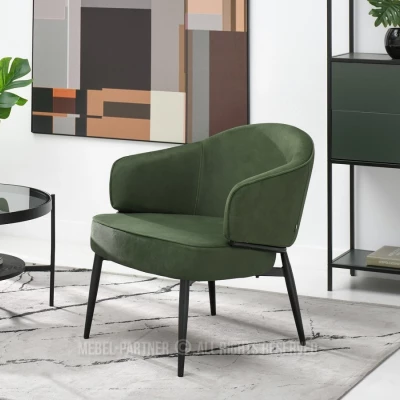 Čalouněné křeslo BARIS - zelené / černé