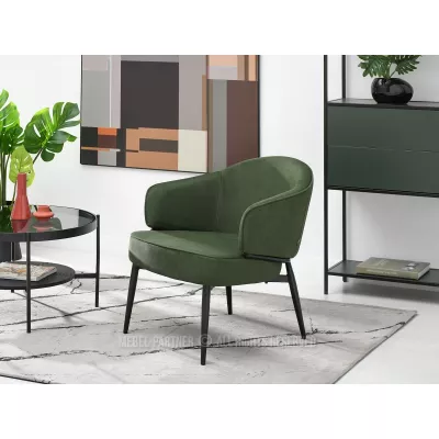 Čalouněné křeslo BARIS - zelené / černé