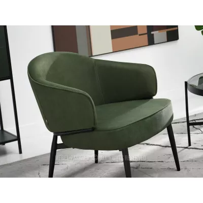 Čalouněné křeslo BARIS - zelené / černé