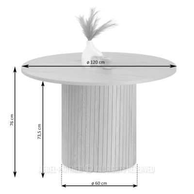 Kulatý jídelní stůl 120 HRISTO - dub