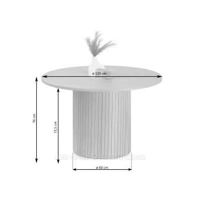 Kulatý jídelní stůl 120 HRISTO - dub