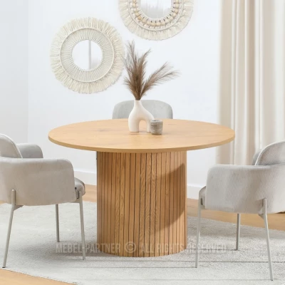 Kulatý jídelní stůl 120 HRISTO - dub