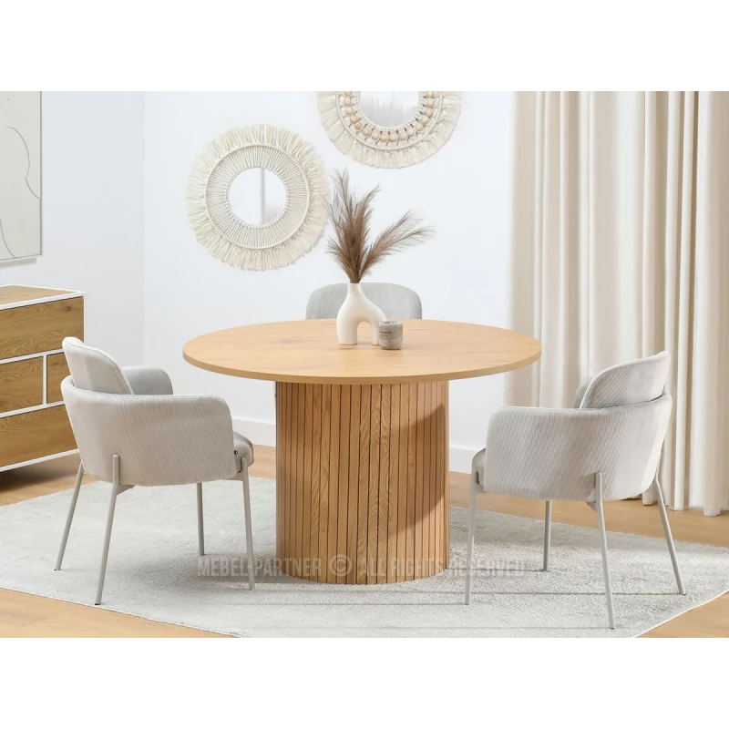 Kulatý jídelní stůl 120 HRISTO - dub