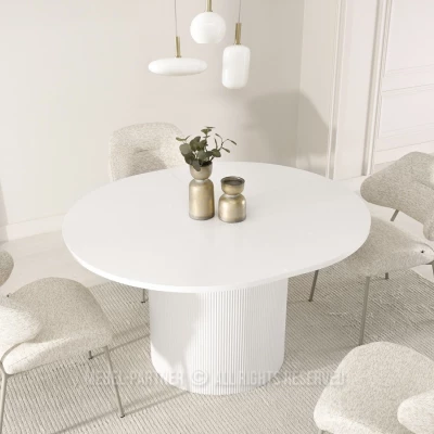 Designový rozkládací stůl 140(180)x120 LARSON - bílý