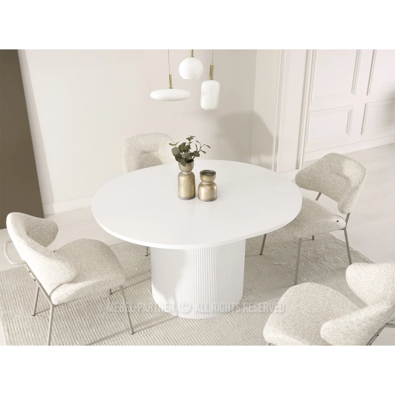 Designový rozkládací stůl 140(180)x120 LARSON - bílý