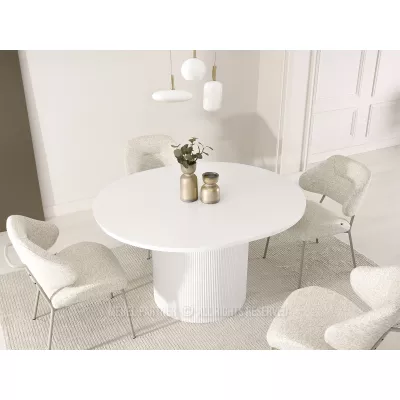 Designový rozkládací stůl 140(180)x120 LARSON - bílý