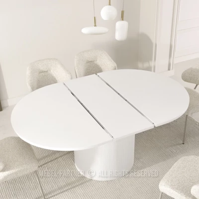 Designový rozkládací stůl 140(180)x120 LARSON - bílý