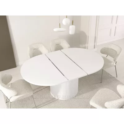 Designový rozkládací stůl 140(180)x120 LARSON - bílý