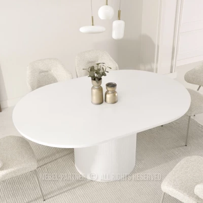 Designový rozkládací stůl 140(180)x120 LARSON - bílý