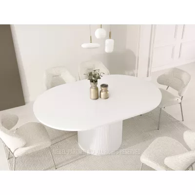 Designový rozkládací stůl 140(180)x120 LARSON - bílý