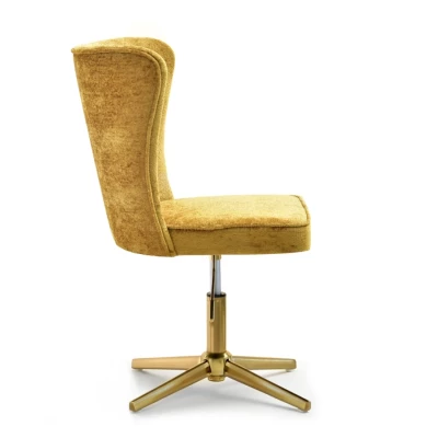 Otočné křeslo ADERITO - žluté / zlaté