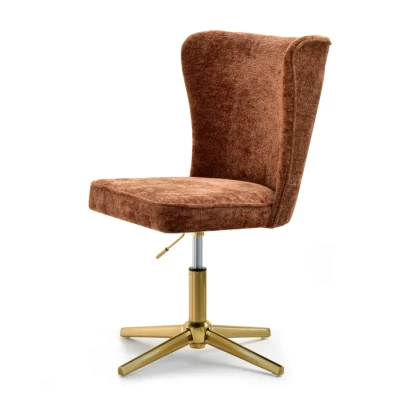 Otočné křeslo ADERITO - měděné / zlaté