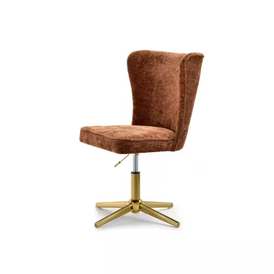 Otočné křeslo ADERITO - měděné / zlaté