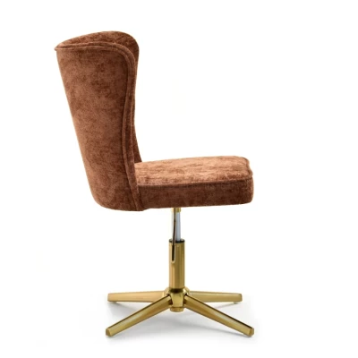 Otočné křeslo ADERITO - měděné / zlaté