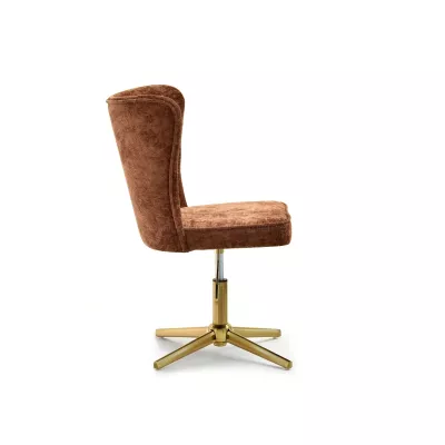 Otočné křeslo ADERITO - měděné / zlaté
