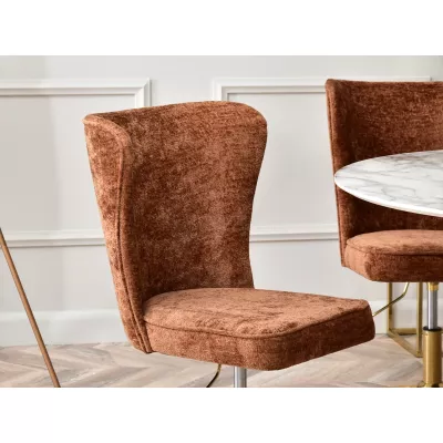 Otočné křeslo ADERITO - měděné / zlaté