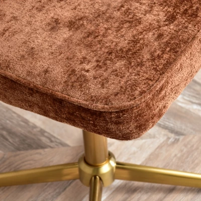 Otočné křeslo ADERITO - měděné / zlaté