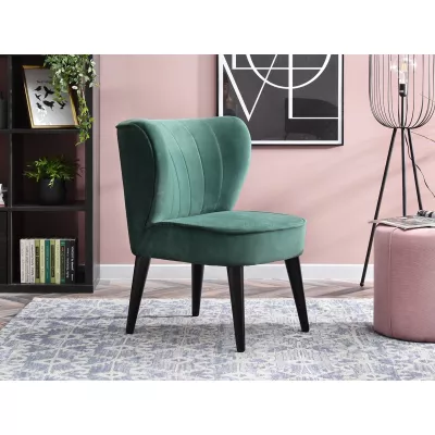 Čalouněné křeslo DINIS - zelené / černé