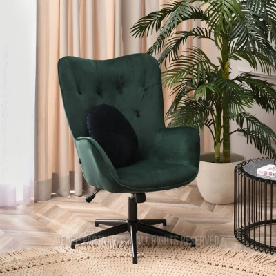 Otočné křeslo FIDAL - zelené / černé