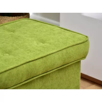 Čalouněný taburet DENIZ - zelený / buk