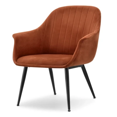 Čalouněné křeslo RAUL - měděné / černé